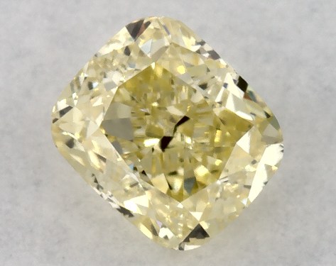GIA 0.30 Carat Fancy Yellow-VS2 Cushion Modified Cut Natural Diamond